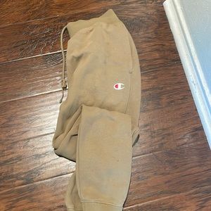 Champion “small” khaki/ran reverse weave sweatpants